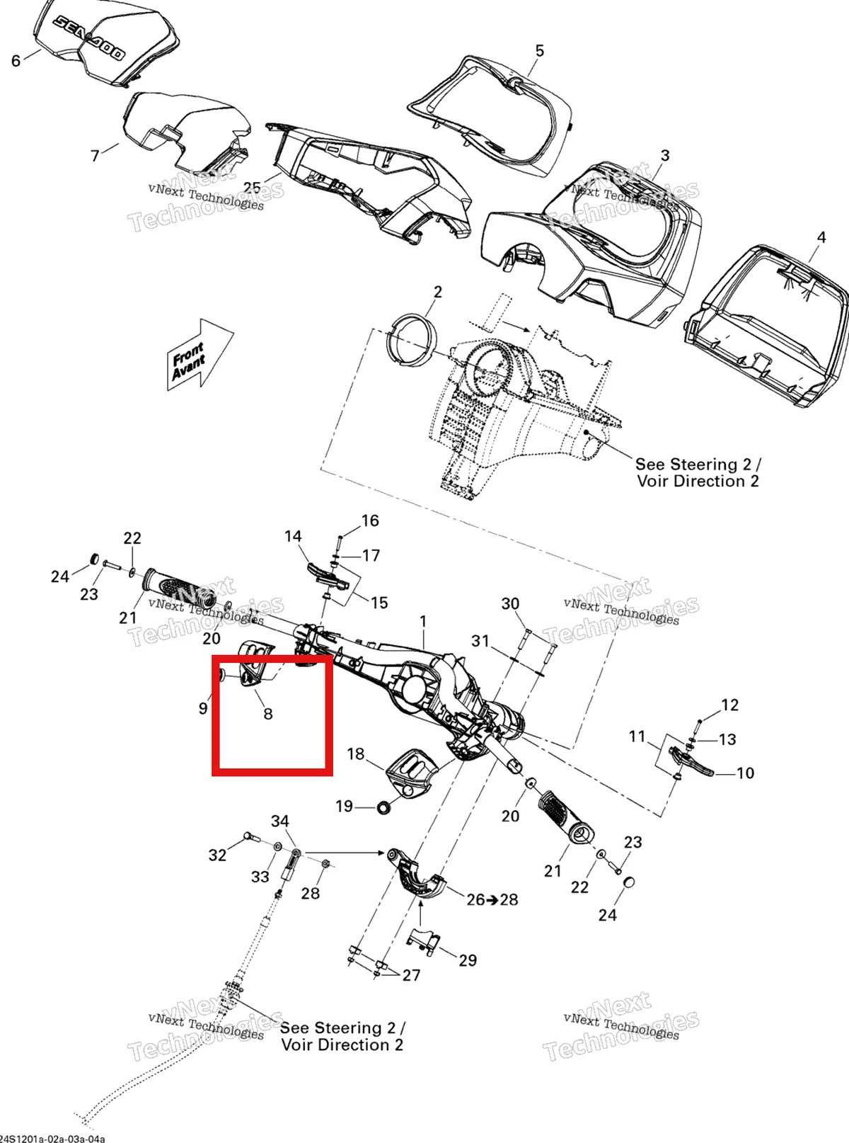 Деталь 277001722 на схеме узла , (17CS) Steering 1
