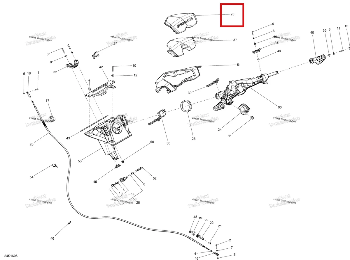 Деталь 277001769 на схеме узла 2016 Sea-Doo GTI-GTR-GTS Steering