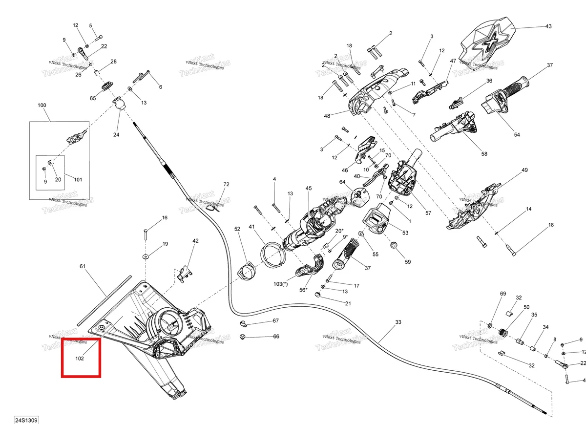 Деталь 277001894 на схеме узла 2013 Sea-Doo RXP-X 260 & RS Steering