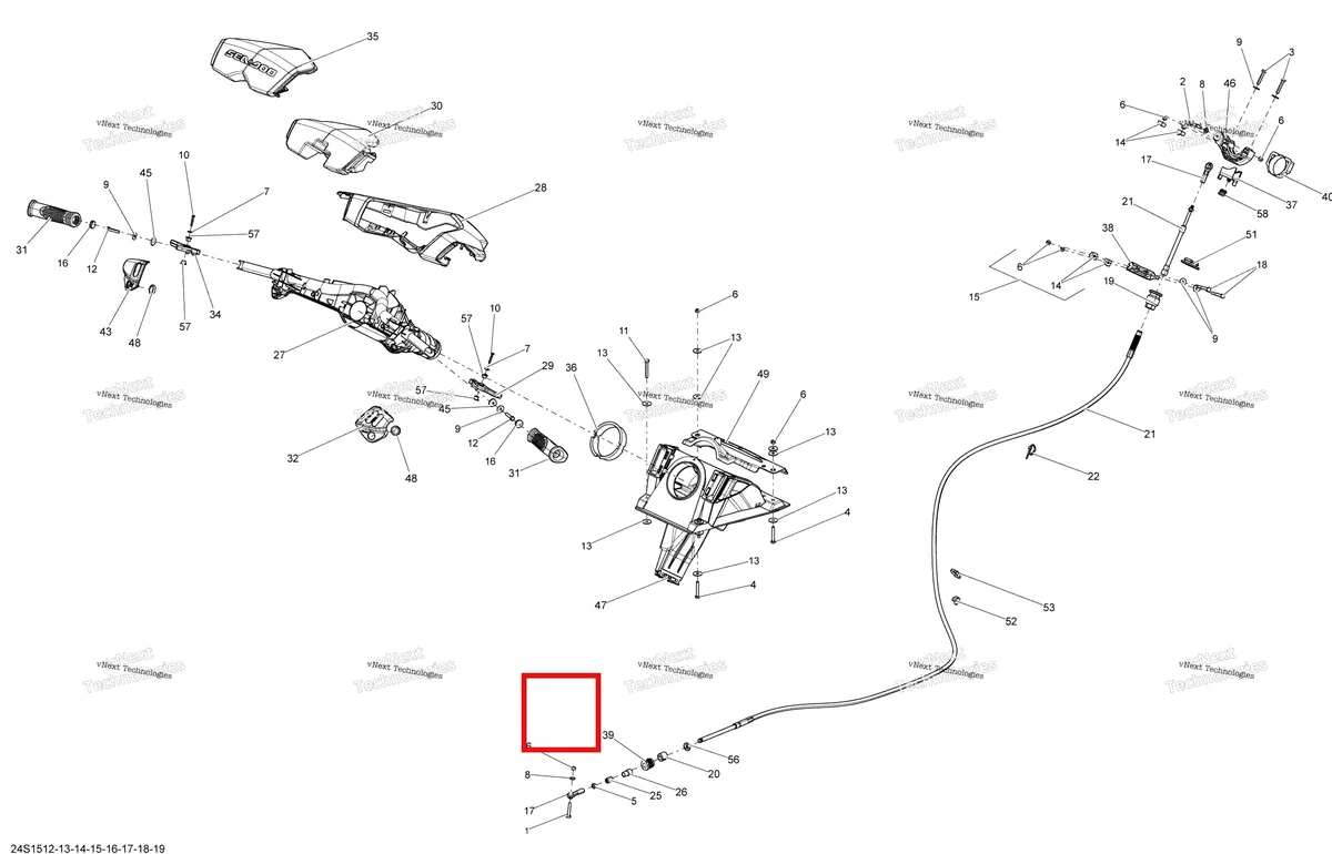 Деталь 277001949 на схеме узла 2015 Sea-Doo GTI Steering