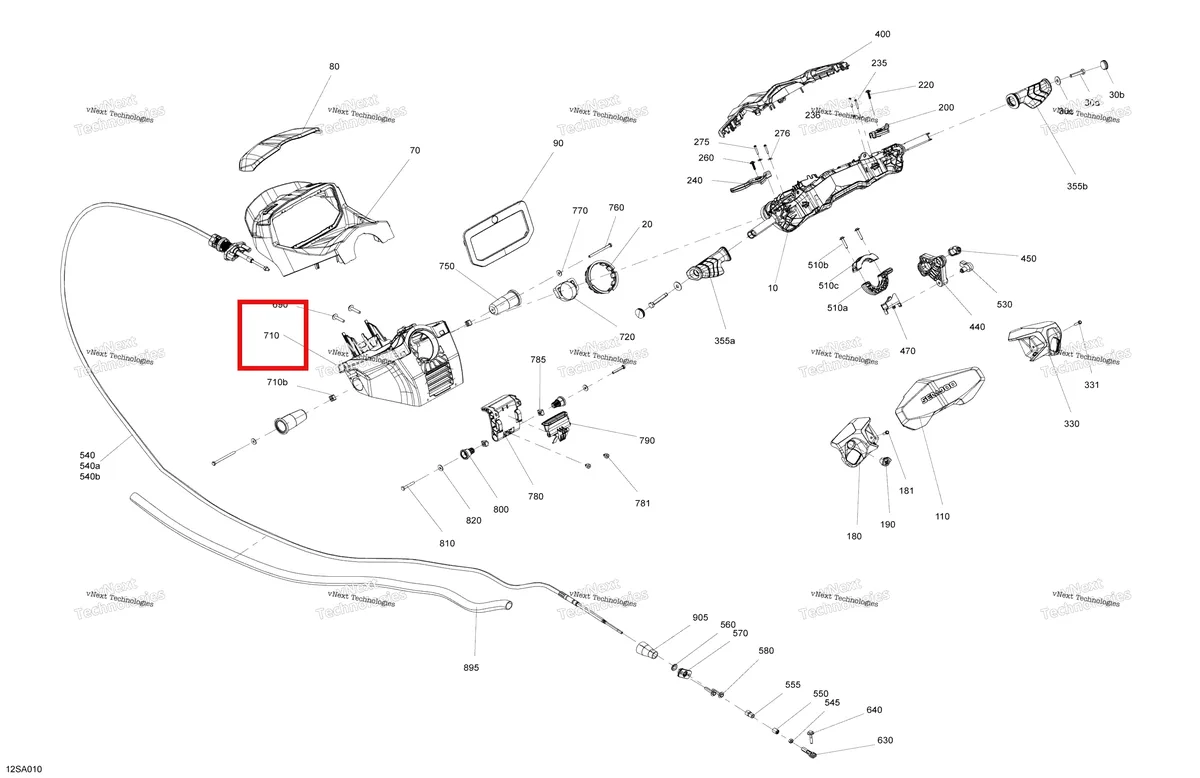 Деталь 277001993 (Steering опора в сборе Sea-Doo GTX 300 (2020) (277001993)) на схеме узла 2021 Sea-Doo GTX 170 Mechanic - Steering
