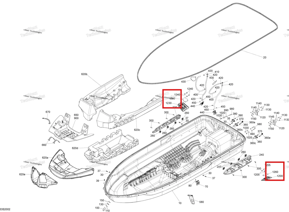 Схема применяемости: Прокладка Sea-Doo RXT 300 (2018) (277002064)