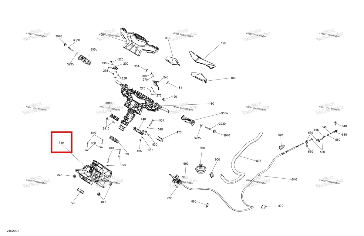 Деталь 277002105 на схеме узла 2020 Sea-Doo GTI 90 Steering