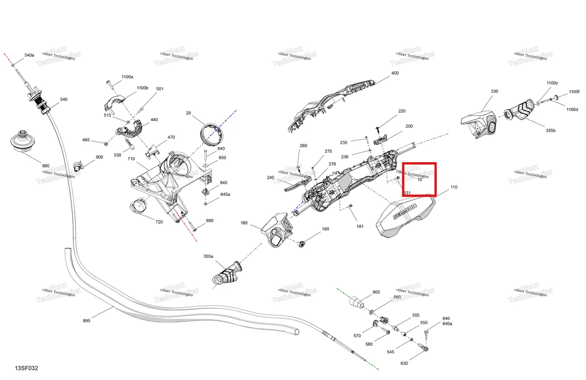Деталь 277002134 (Рулевая колонка Sea-Doo GTX 300 (2020) (277002134)) на схеме узла 2026 Sea-Doo GTR - 230 - STD - 36TC - Eclipse Black Mechanic - Steering