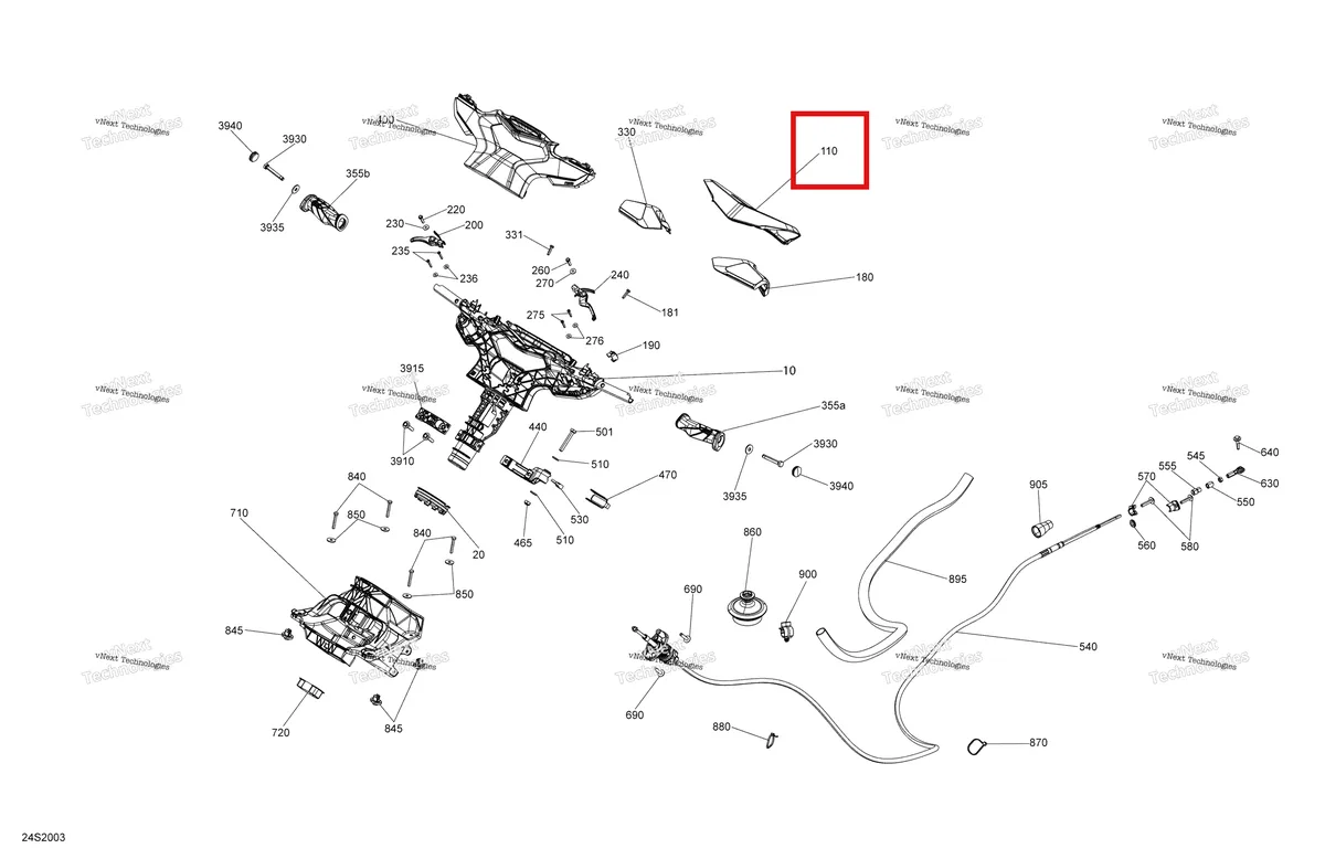 Деталь 277002142 на схеме узла 2020 Sea-Doo GTI SE 170 Steering