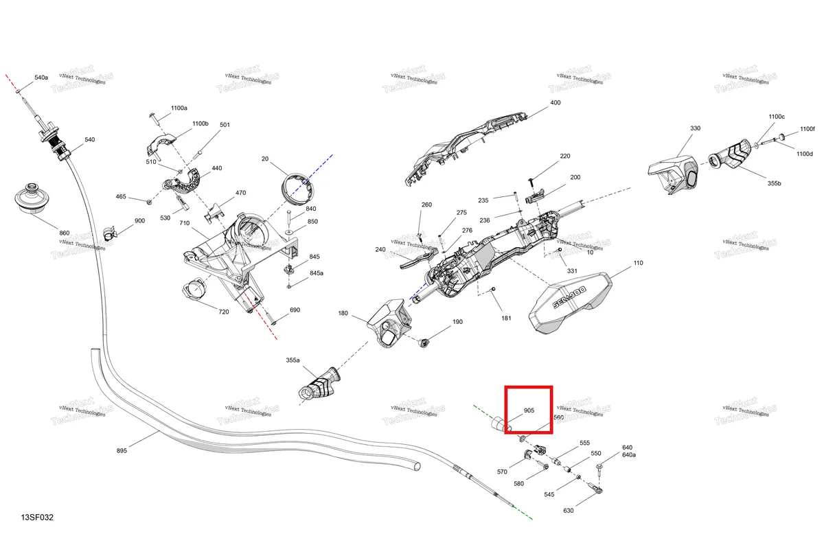 Деталь 277002150 (Rope направляющая Sea-Doo GTX 300 (2020) (277002150)) на схеме узла 2026 Sea-Doo GTR - 230 - STD - 36TC - Eclipse Black Mechanic - Steering