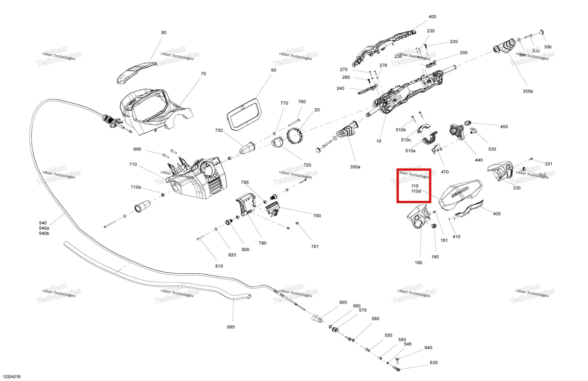 Деталь 277002156 (Swift серебристый Steering накладка Sea-Doo GTX 300 (2020) (277002156)) на схеме узла 2021 Sea-Doo GTX LIMITED 300 Mechanic - Steering