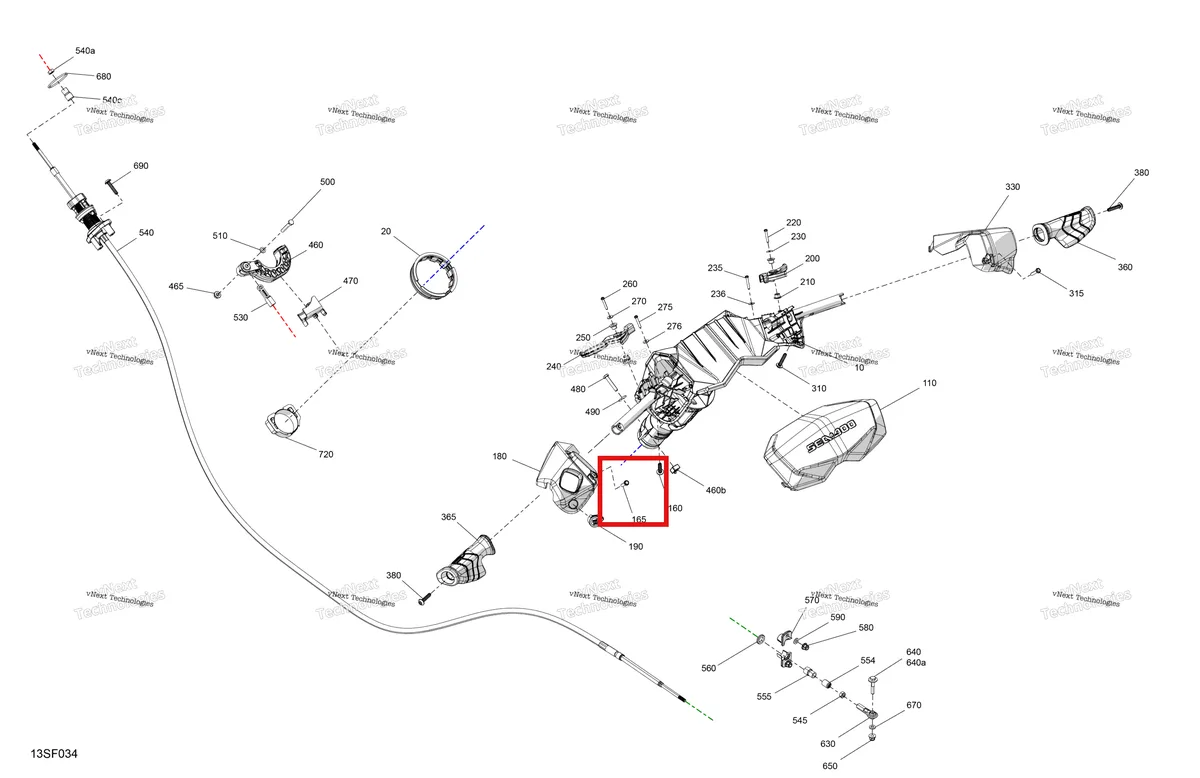 Схема применяемости: Опора в сборе включает 460 to 460 b Sea-Doo Spark 60 (2023) (277002179)