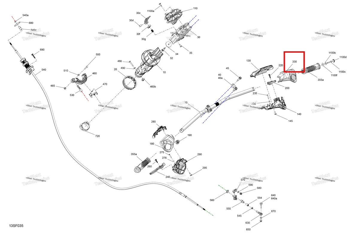 Деталь 277002288 на схеме узла 2026 Sea-Doo SPARK - 900 HO ACE - TRIXX - 66TB - Gulfstream Blue - 3UP Mechanic - Steering