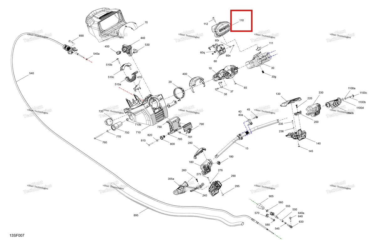 Деталь 277002330 на схеме узла 2026 Sea-Doo FISH PRO TROPHY - 170 - 19TB - Flint Grey - Audio Mechanic - Steering