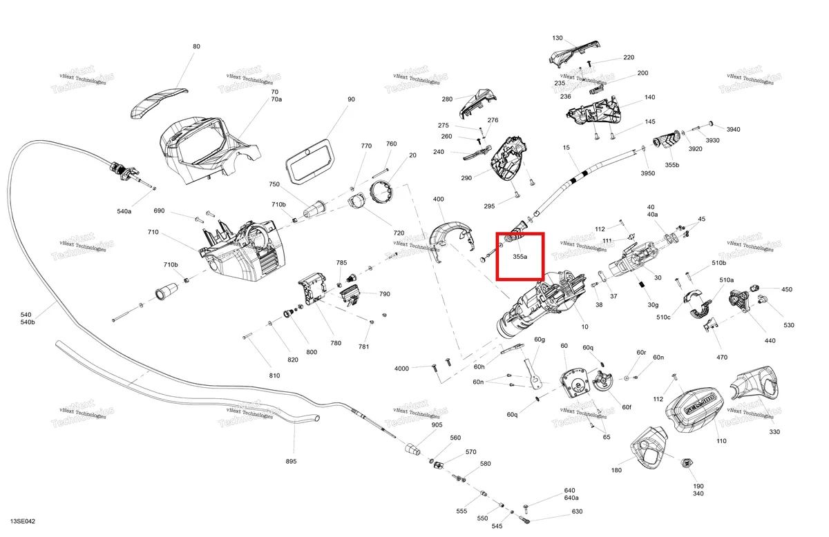 Деталь 277002403 на схеме узла 2025 Sea-Doo FISH PRO APEX - 300 - Fish AP - 27SC - Flint Grey - Audio Mechanic - Steering