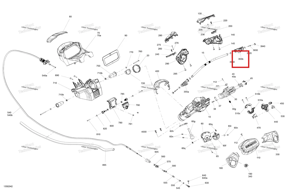 Деталь 277002404 на схеме узла 2025 Sea-Doo FISH PRO APEX - 300 - Fish AP - 27SC - Flint Grey - Audio Mechanic - Steering