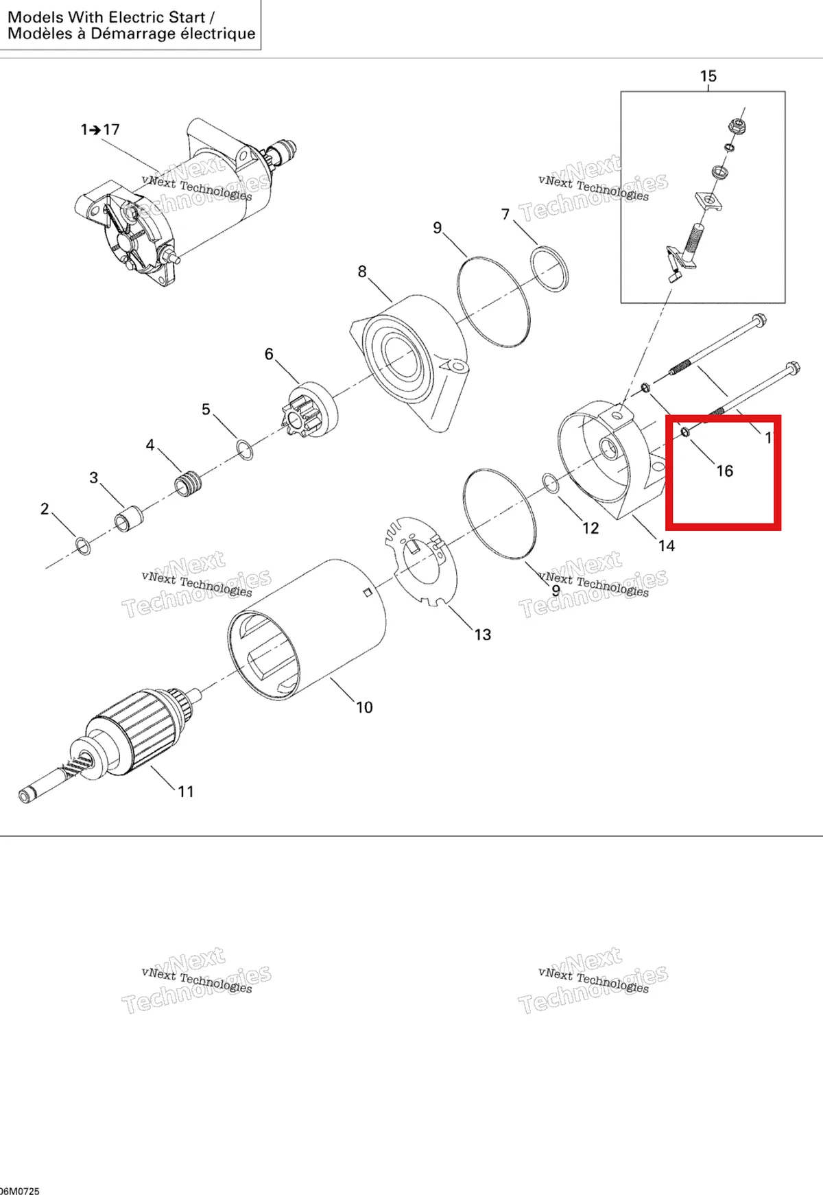 Деталь 278000060 (Уплотнительное кольцо) на схеме узла 2007 Ski-Doo GSX Sport 600 HO SDI Electric Starter