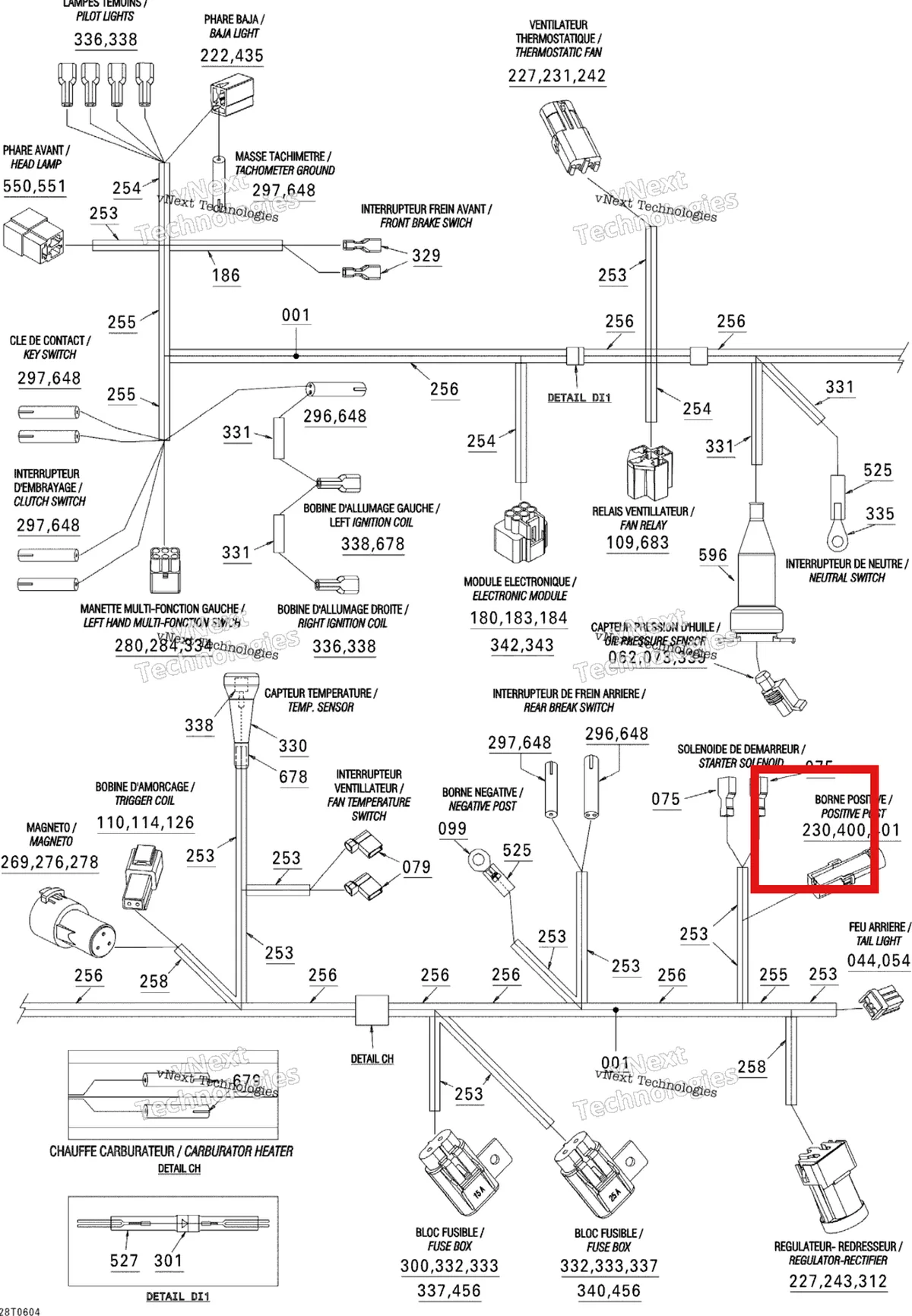Деталь 278000161 на схеме узла 2006 Can-Am DS 650 X Main Harness