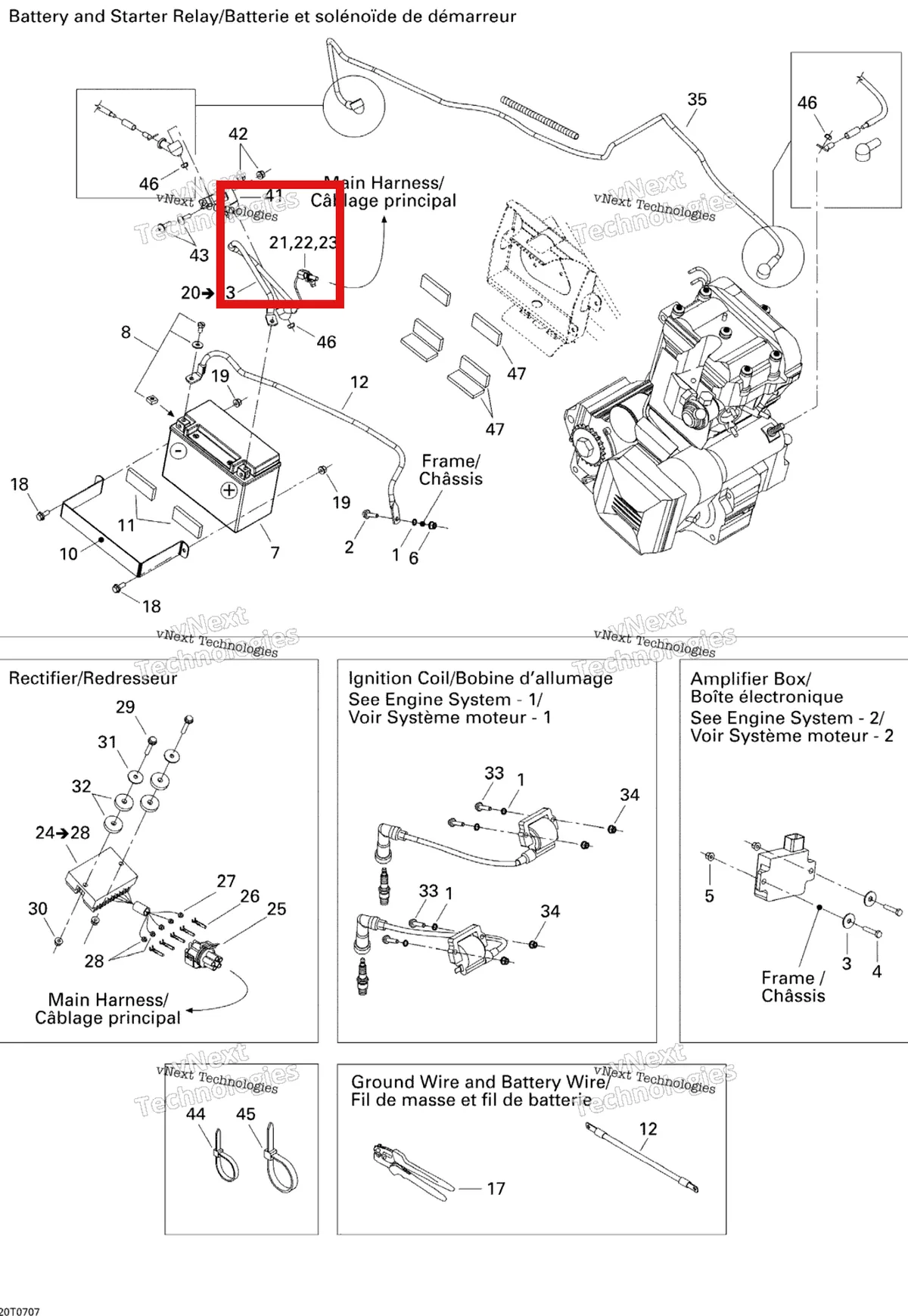 Деталь 278000219 на схеме узла 2007 Can-Am DS 650 X Electrical System