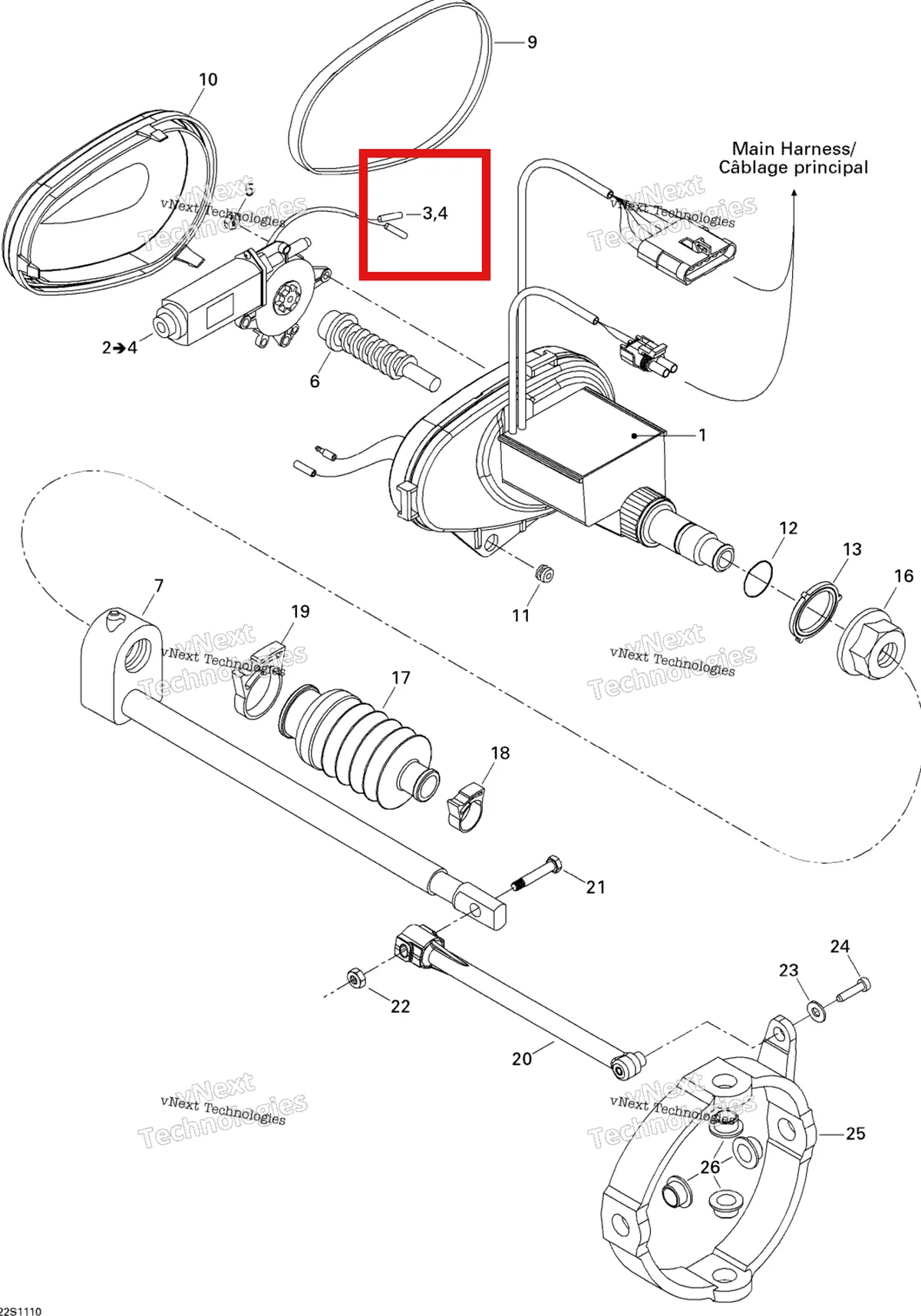 Деталь 278000231 на схеме узла 2011 Sea-Doo RXP-X 255 & RS Trim, Electrical