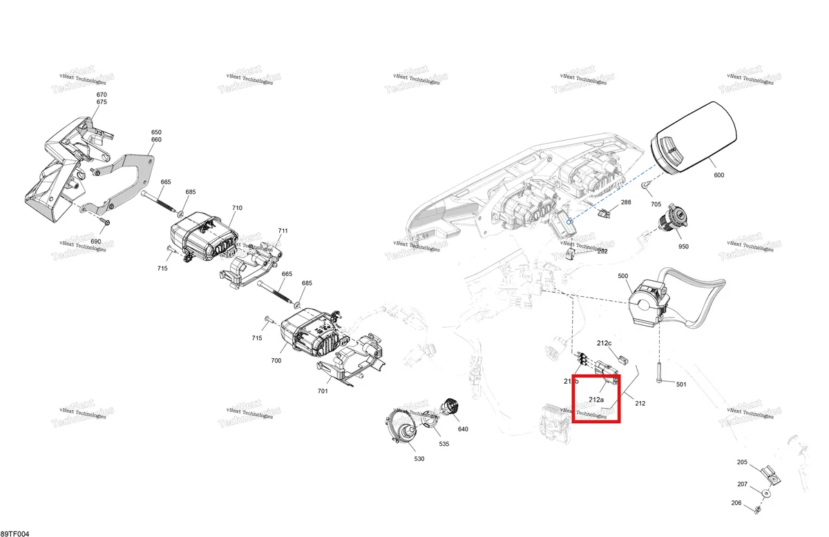 Деталь 278000281 на схеме узла 2026 Can-Am RENEGADE - 4X4 - XXC - 1000R EFI - 5VTB - Catalyst Gray Electric - Front Section