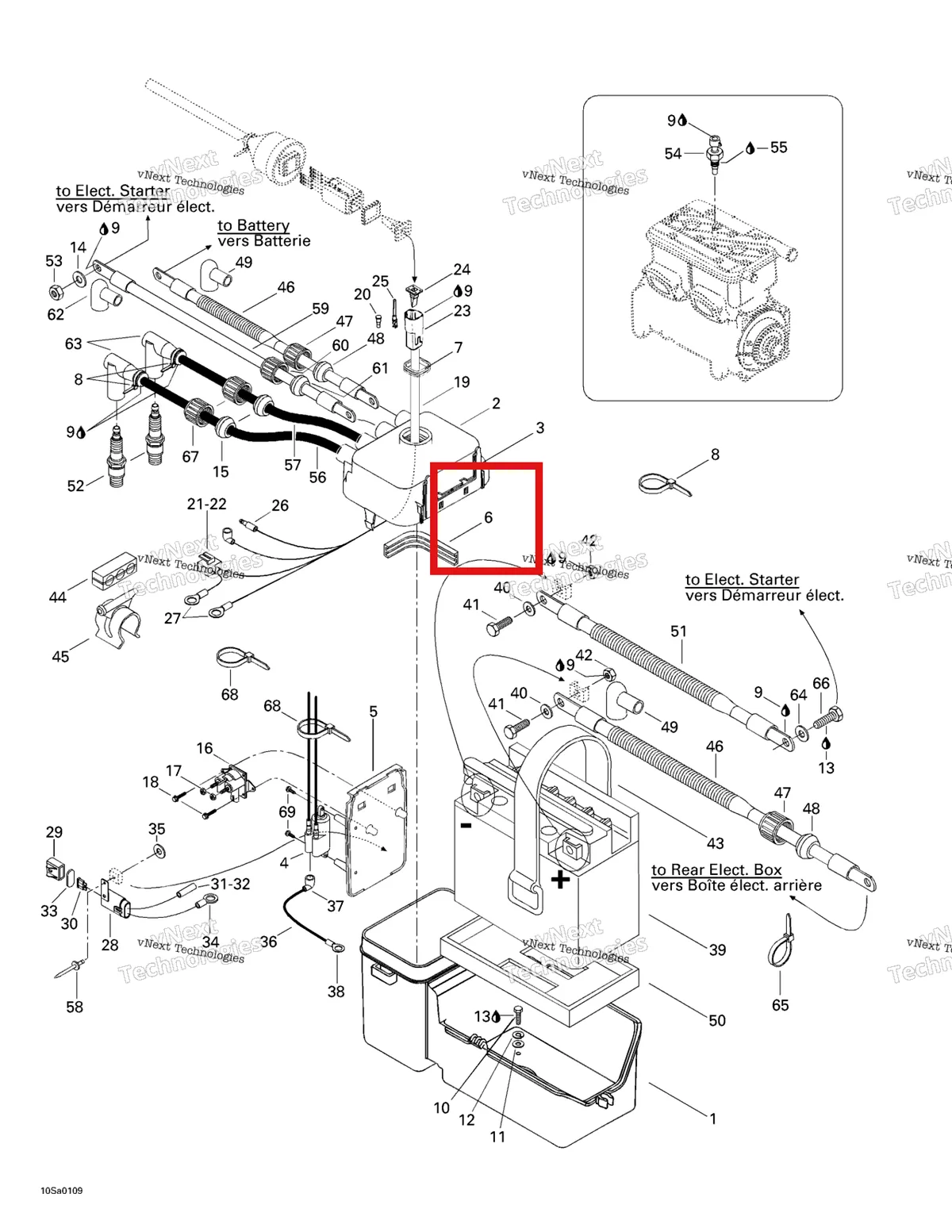Деталь 278000440 на схеме узла 2001 Sea-Doo GS, 5518/5519 Rear Electrical Box