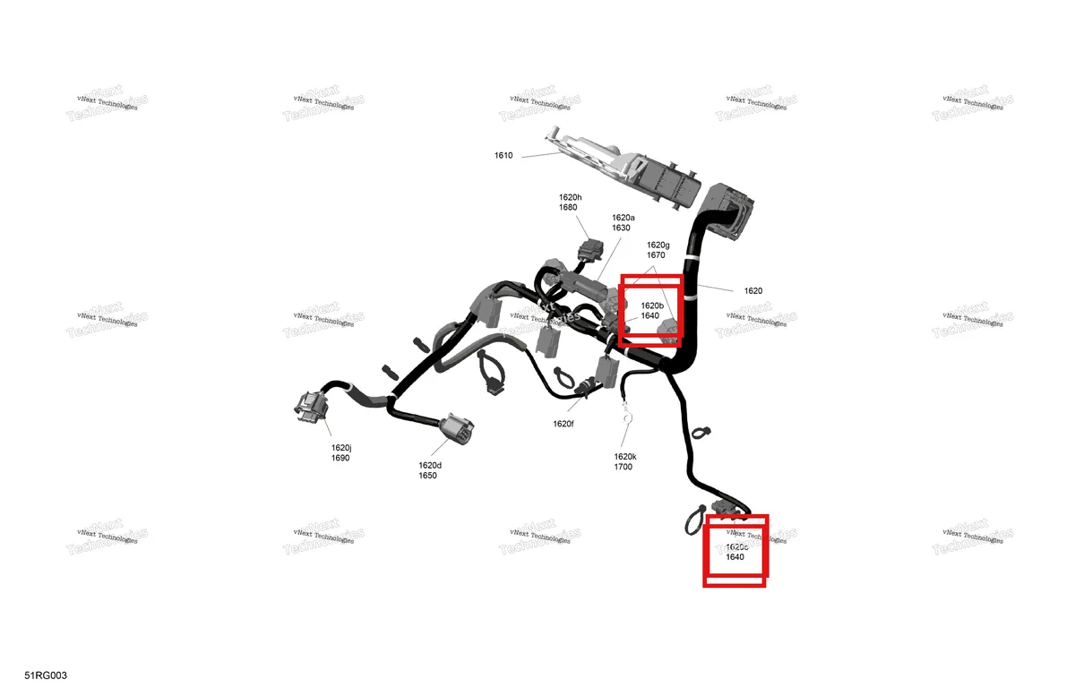 Деталь 278001005 (Разъем) на схеме узла 2027 Ski-Doo RENEGADE - Adrenaline with Enduro Package - 900 ACE - UNVA - Deep Black - 15X137X1.25IR Track Rotax - Engine Harness And Electronic Module