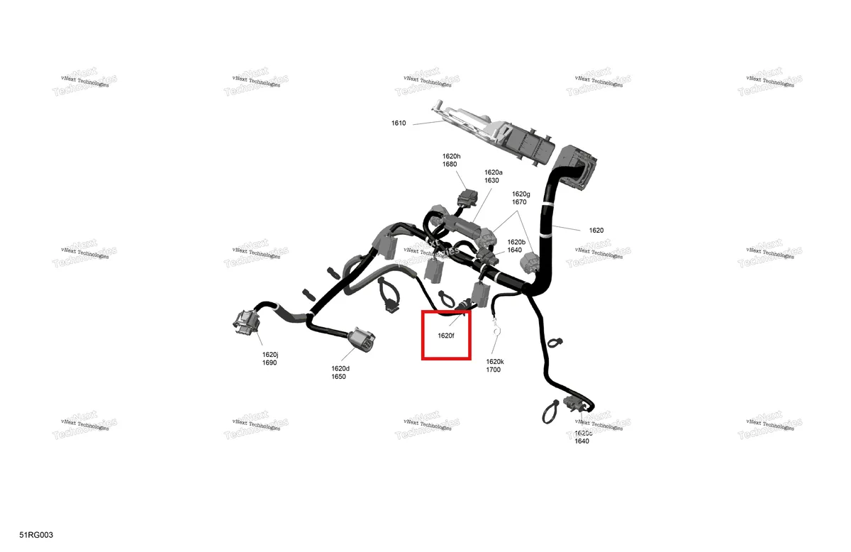 Деталь 278001012 (Разъем) на схеме узла 2027 Ski-Doo RENEGADE - Adrenaline with Enduro Package - 900 ACE - UNVA - Deep Black - 15X137X1.25IR Track Rotax - Engine Harness And Electronic Module