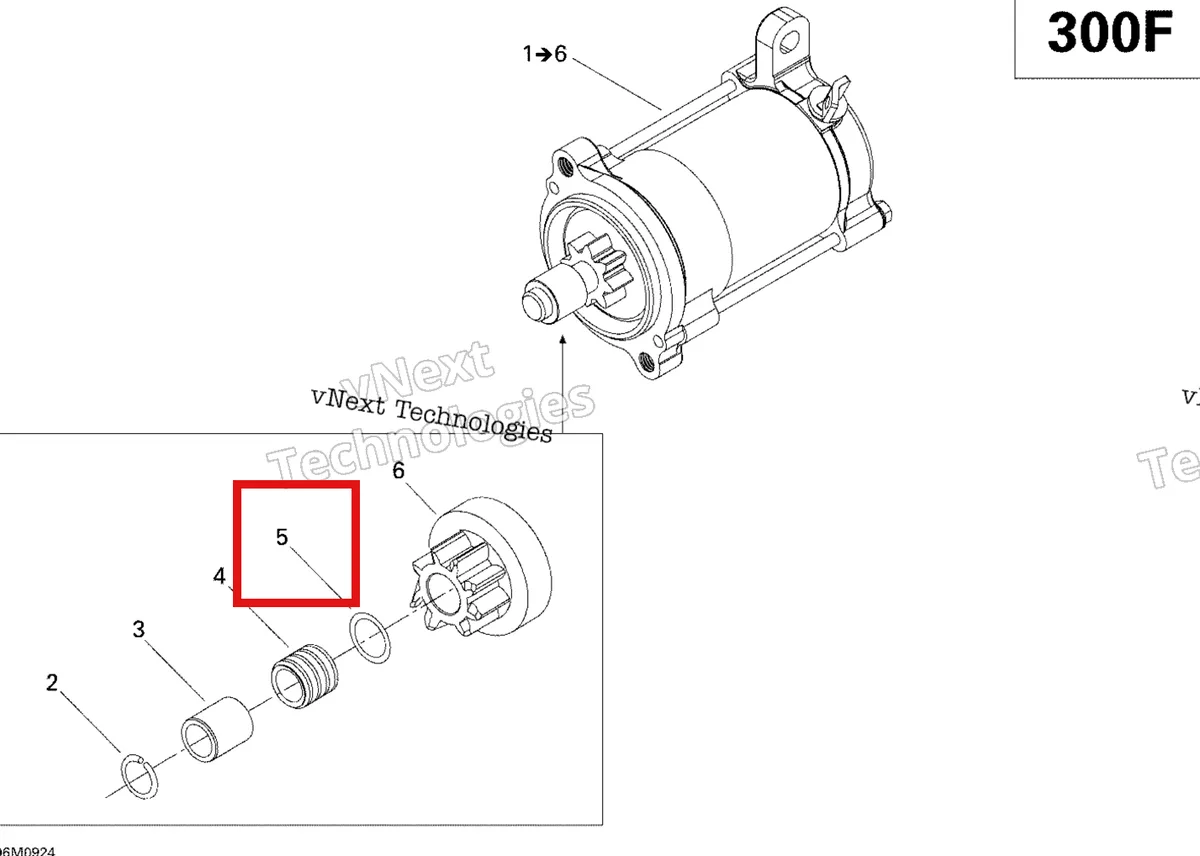 Деталь 278001105 (Шайба) на схеме узла 2009 Ski-Doo Skandic Tundra Electric Starter