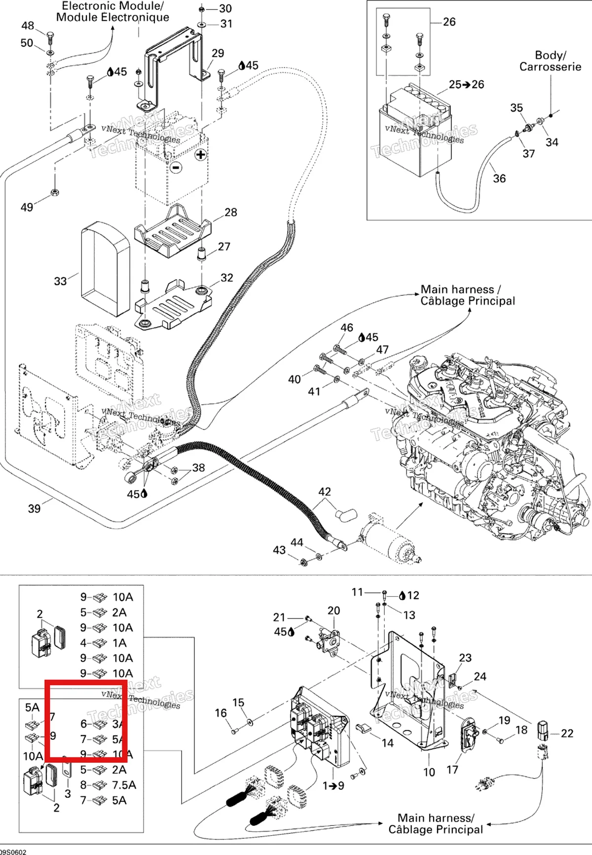 Деталь 278001196 на схеме узла 2006 Sea-Doo GTI Rental Electrical System Gti Rental