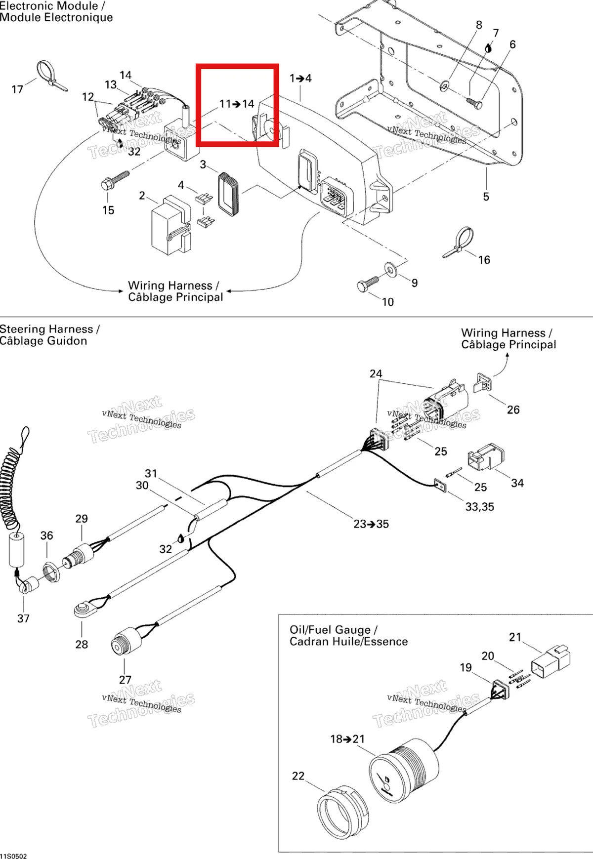 Деталь 278001239 на схеме узла 2005 Sea-Doo GTI Electrical Accessories