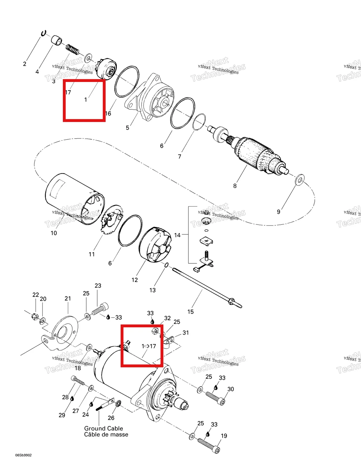 Деталь 278001301 на схеме узла 1999 Sea-Doo SPX, 5636/5828 Starter