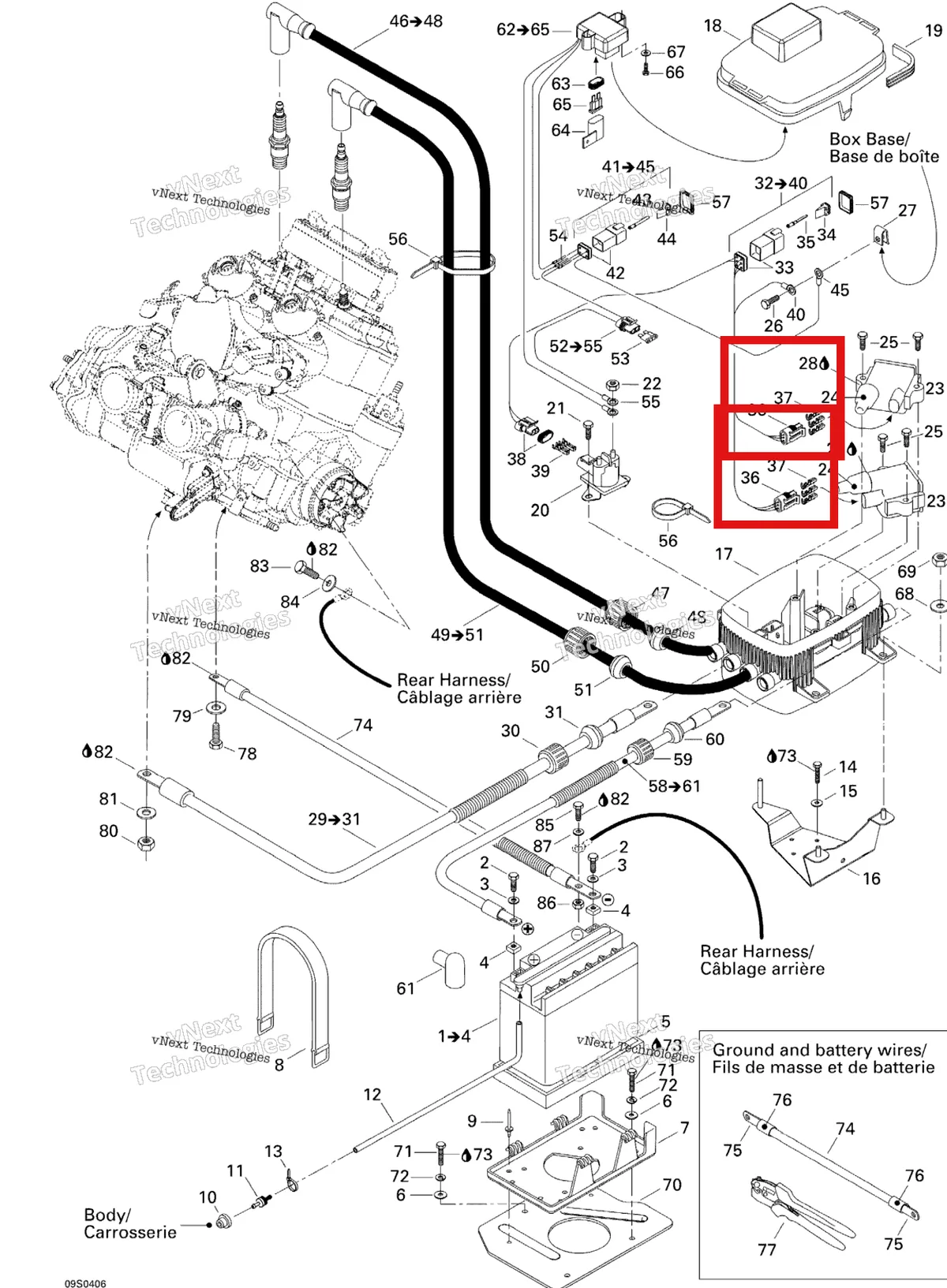 Деталь 278001468 на схеме узла 2004 Sea-Doo XP DI Electrical System