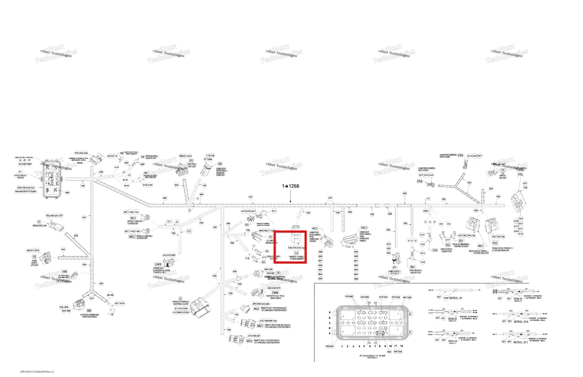 Деталь 278001478 (Деталь Wedge (4)) на схеме узла 2014 Can-Am OUTLANDER 400 EFI, STD, XT Main Harness Europe