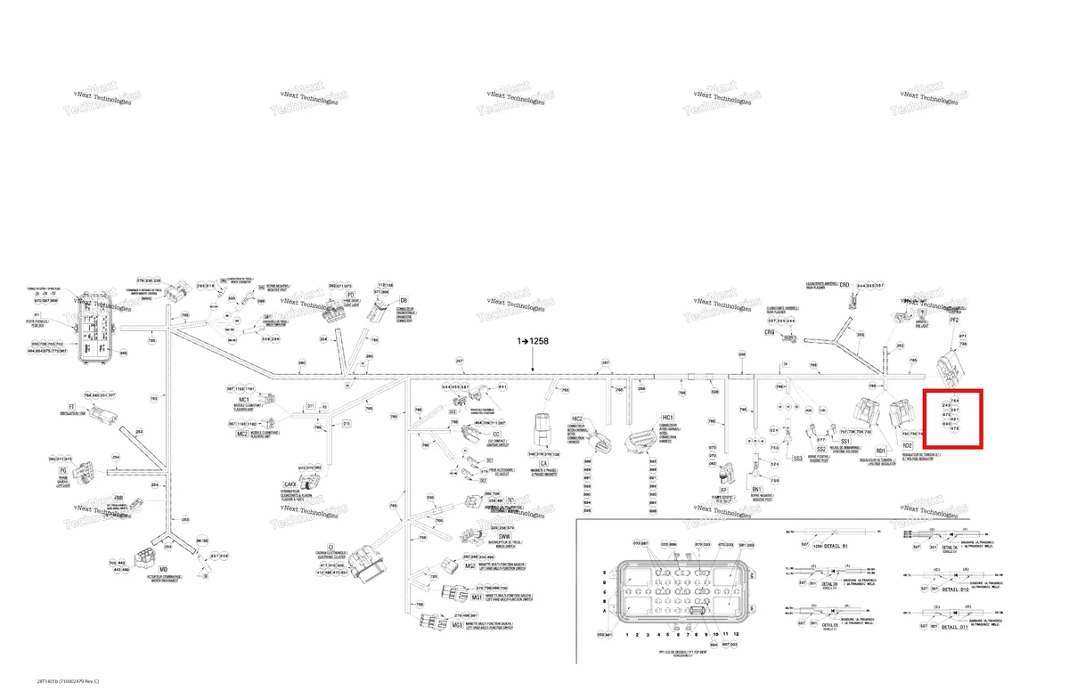 Деталь 278001505 на схеме узла 2014 Can-Am OUTLANDER 400 EFI, STD, XT Main Harness Europe
