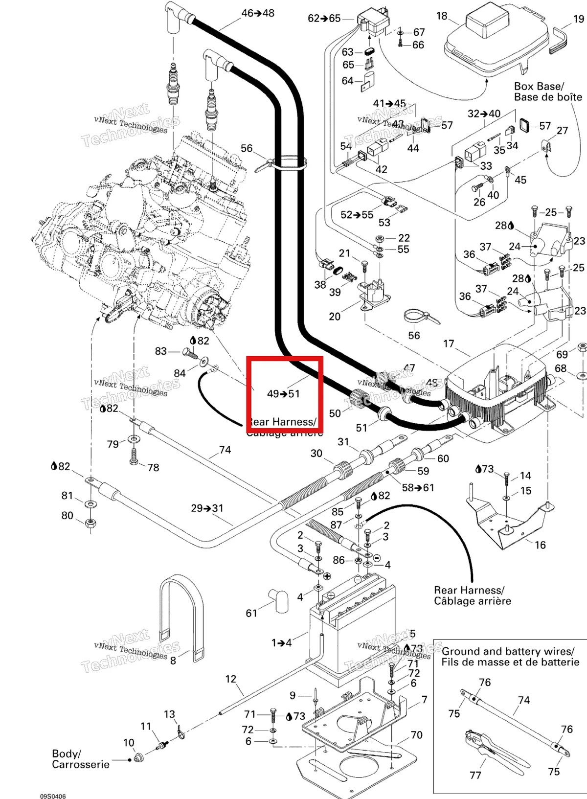 Деталь 278001521 на схеме узла 2004 Sea-Doo XP DI Electrical System