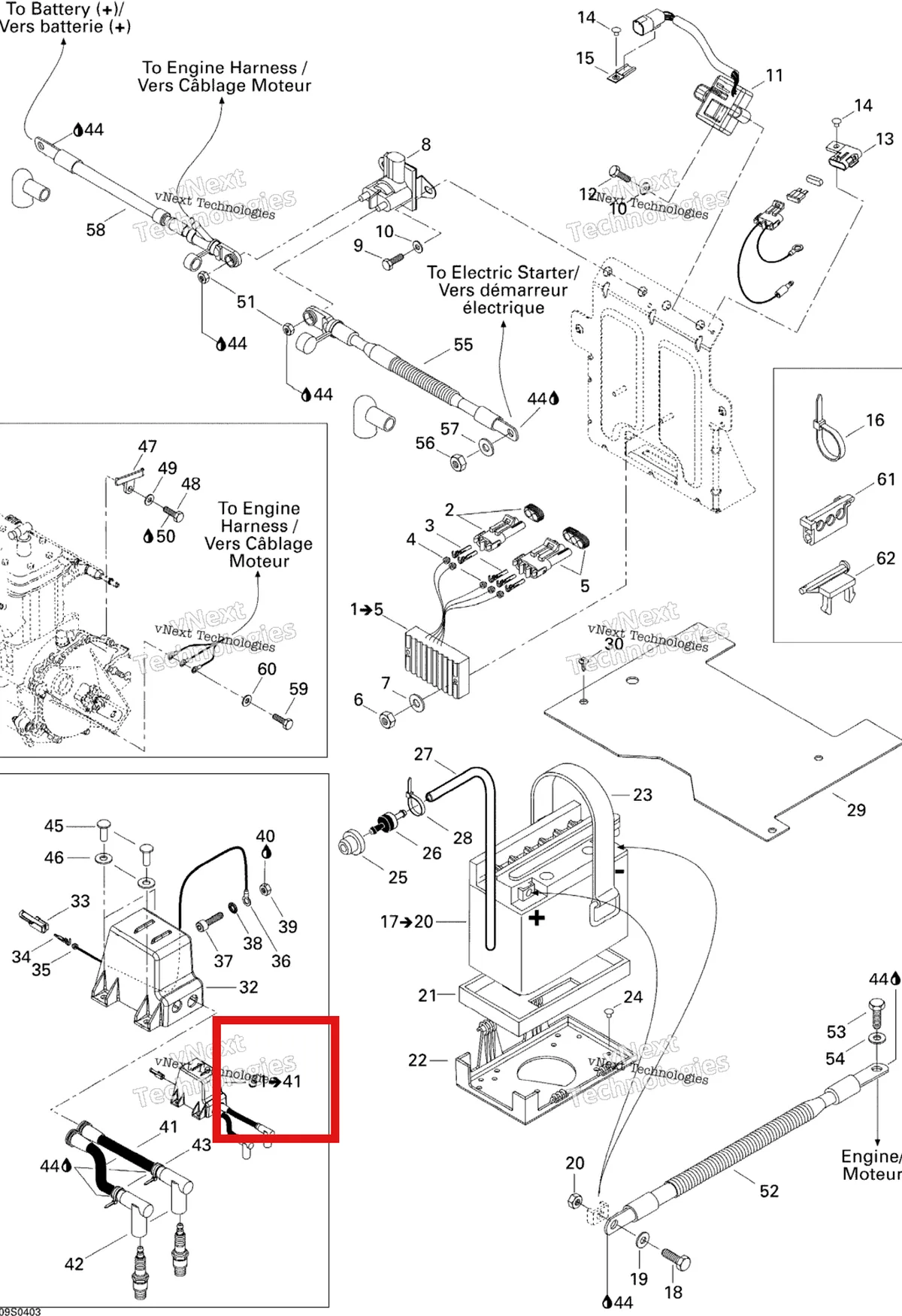 Деталь 278001545 на схеме узла 2004 Sea-Doo GTI LE RFI Electrical System