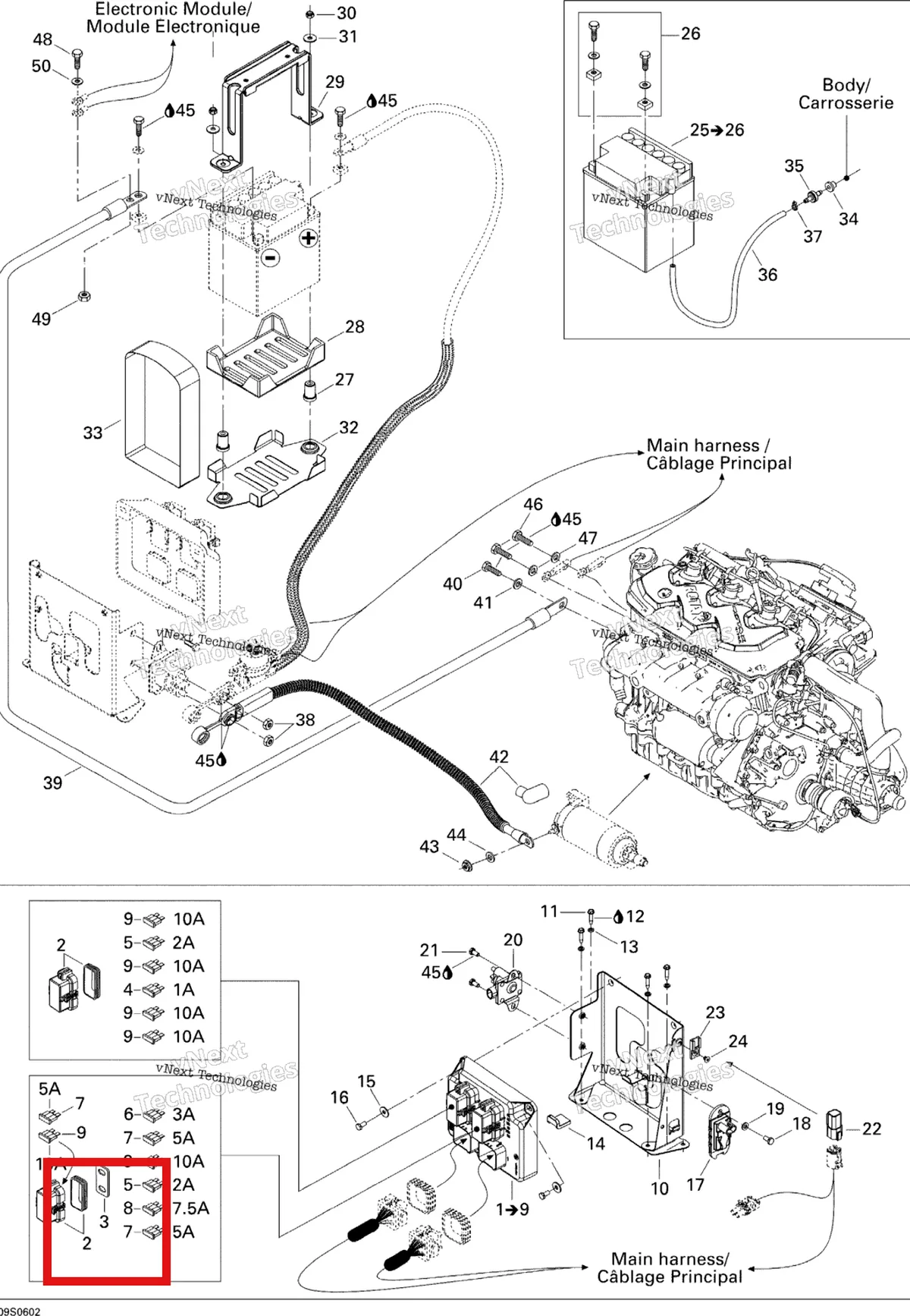 Деталь 278001719 на схеме узла 2006 Sea-Doo GTI Rental Electrical System Gti Rental