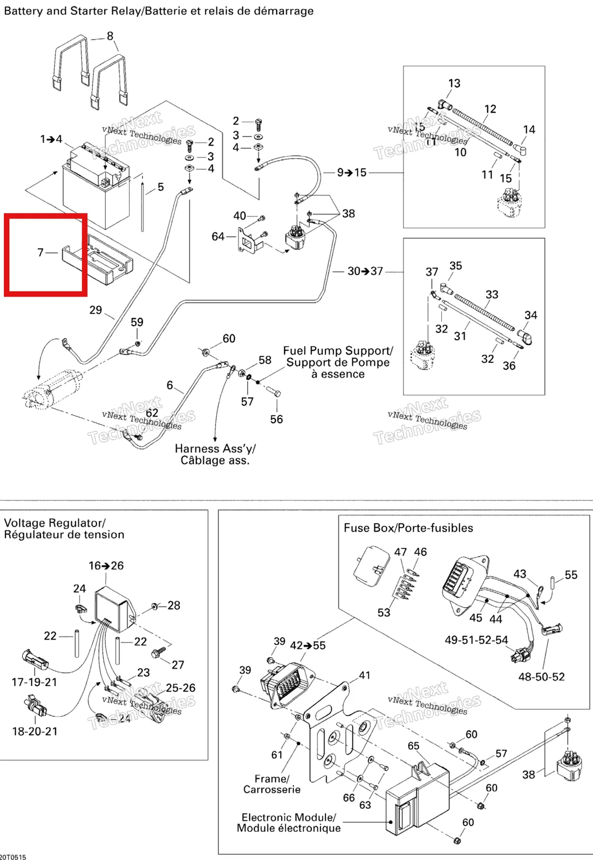 Деталь 278001976 на схеме узла 2005 Can-Am Traxter Max CVT 650 Electrical System