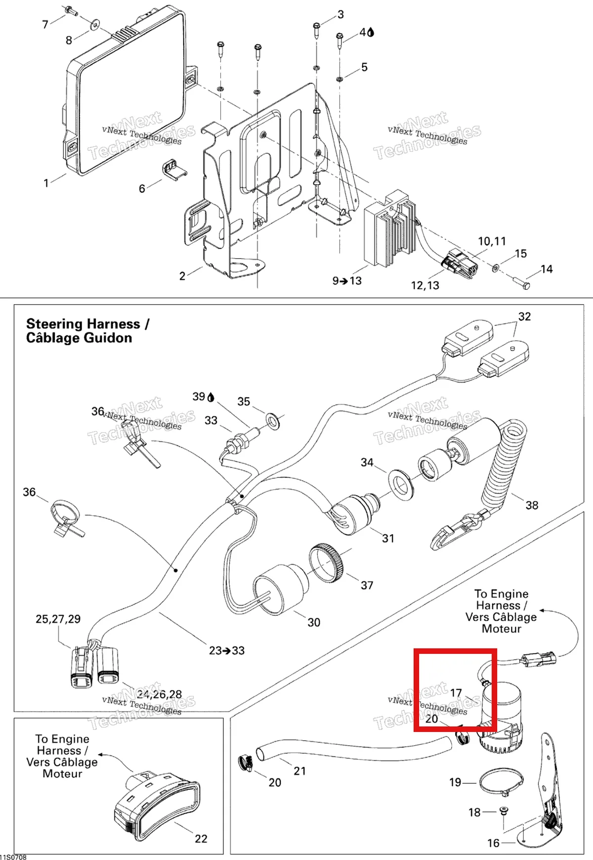 Деталь 278002020 на схеме узла 2007 Sea-Doo 3D 947 DI Electrical Accessories