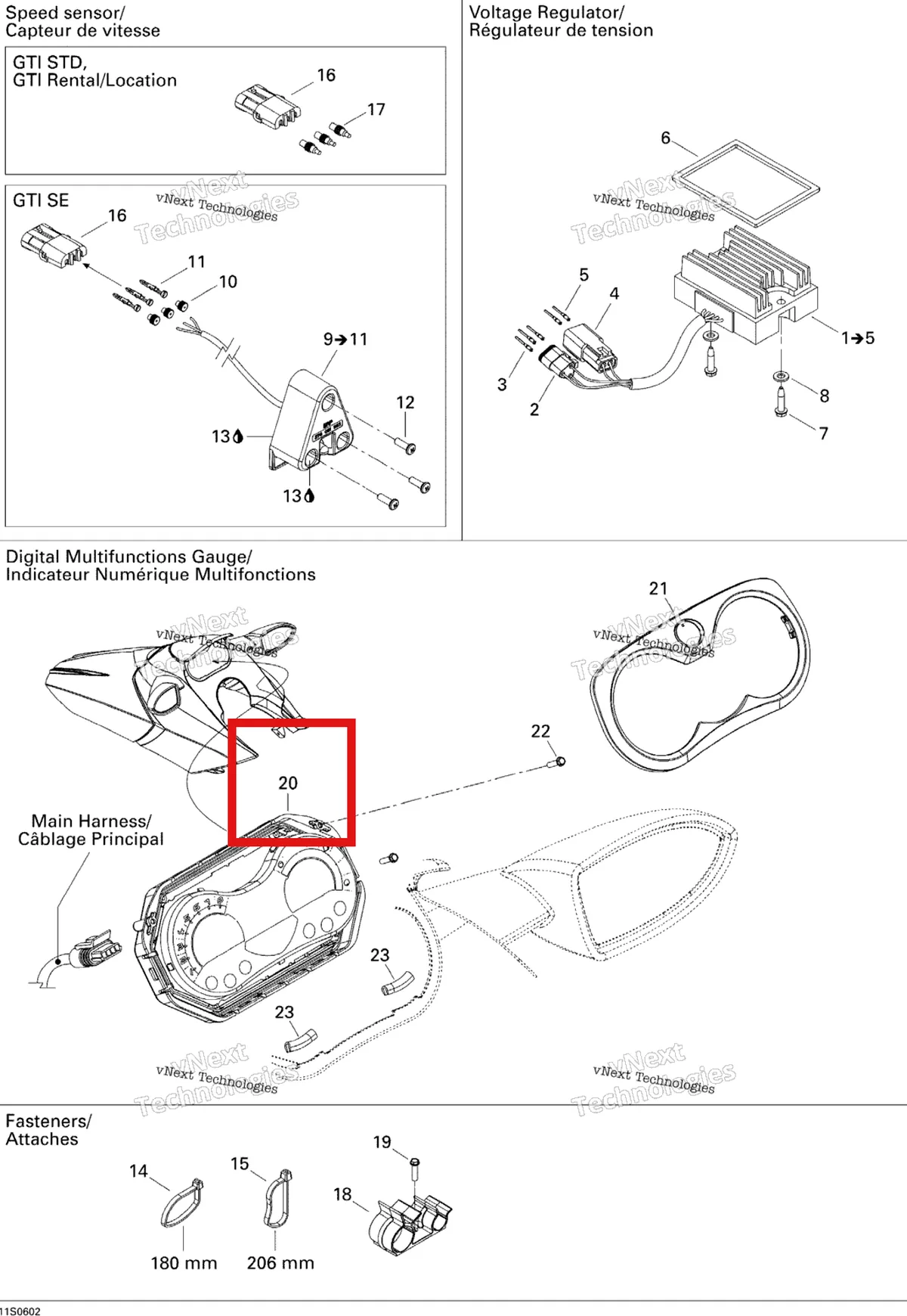 Деталь 278002070 на схеме узла 2006 Sea-Doo GTI Rental Electrical Accessories Gti Rental