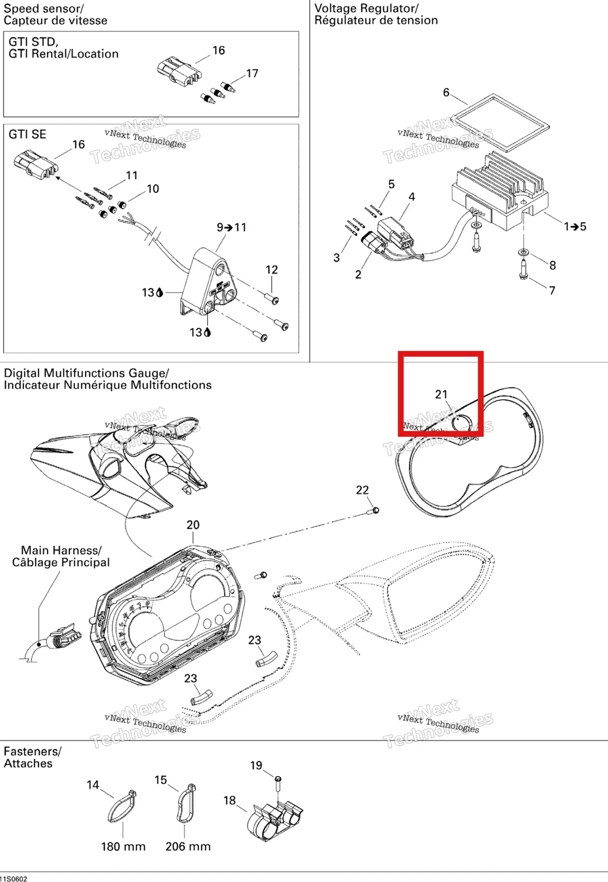 Деталь 278002135 на схеме узла 2006 Sea-Doo GTI Rental Electrical Accessories Gti Rental