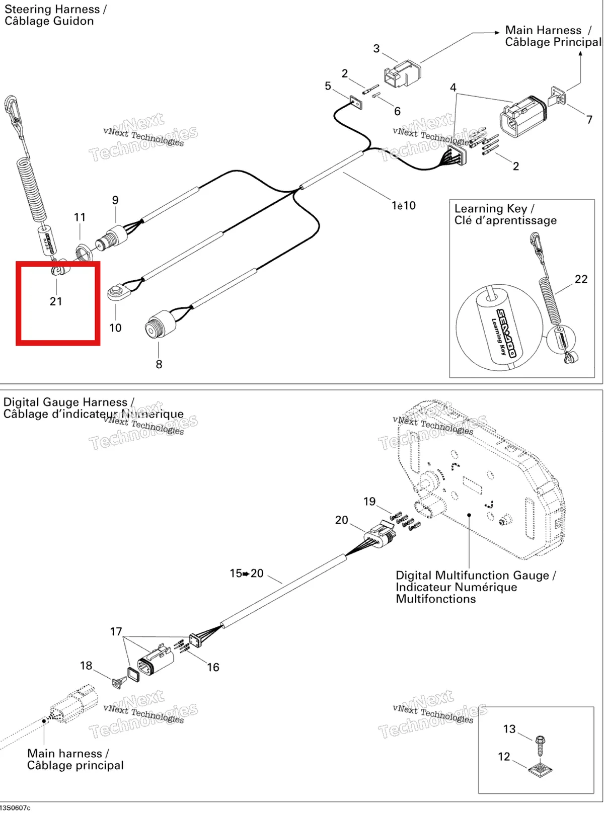 Деталь 278002153 на схеме узла 2006 Sea-Doo GTX 4-TEC LTD Electrical Harness