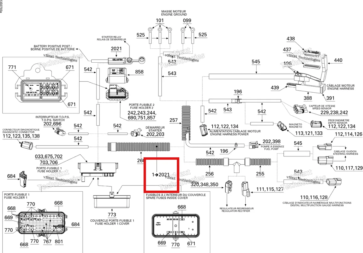 Деталь 278002160 на схеме узла 2007 Sea-Doo GTX LTD Electrical Harness 1