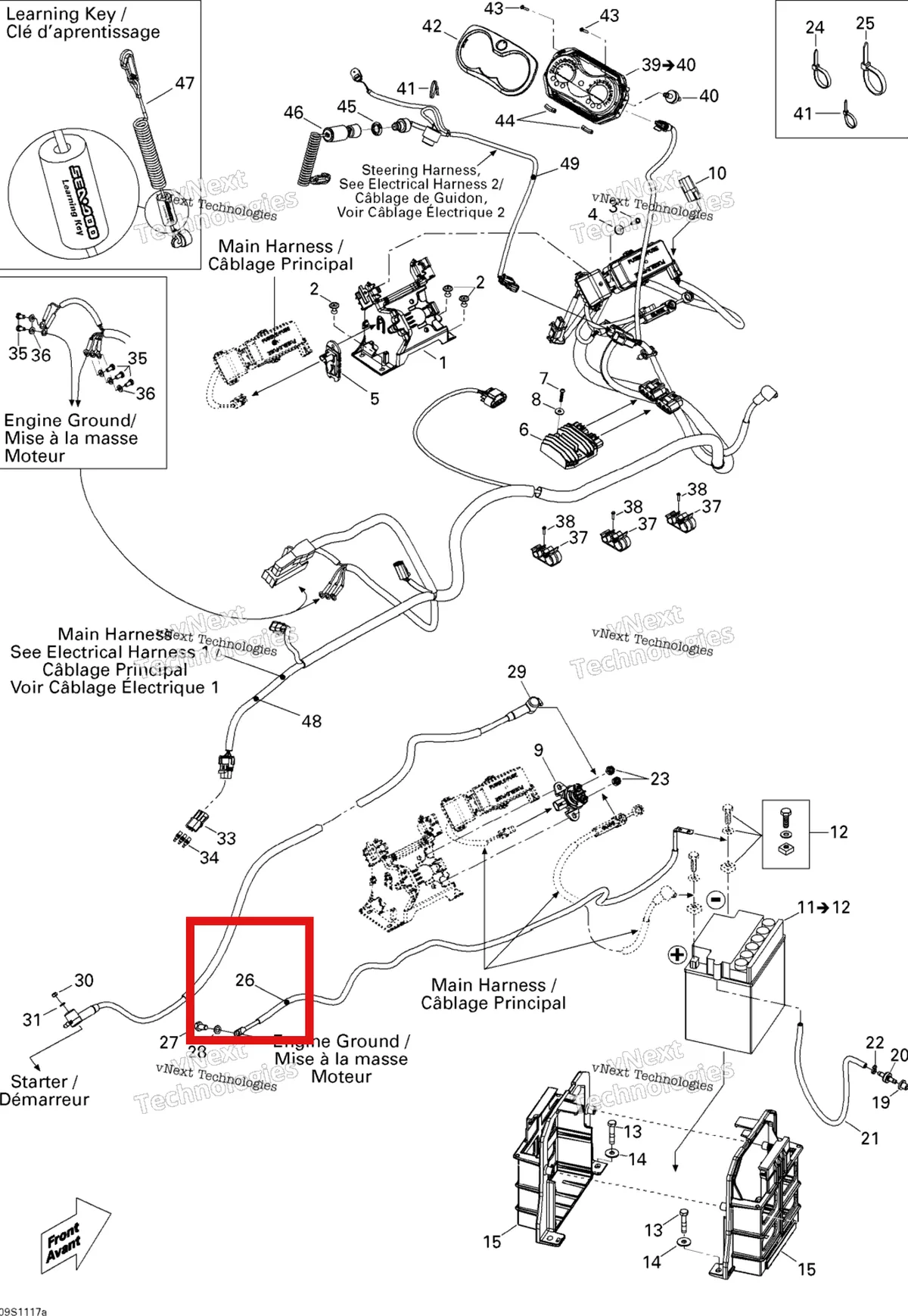 Деталь 278002177 на схеме узла 2011 Sea-Doo GTS Pro 130 Electrical System