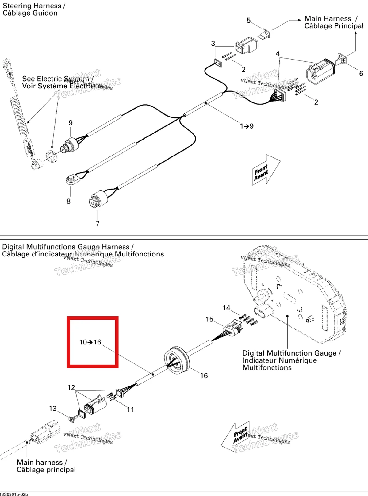 Деталь 278002180 на схеме узла 2009 Sea-Doo GTX 215 Electrical Harness 2