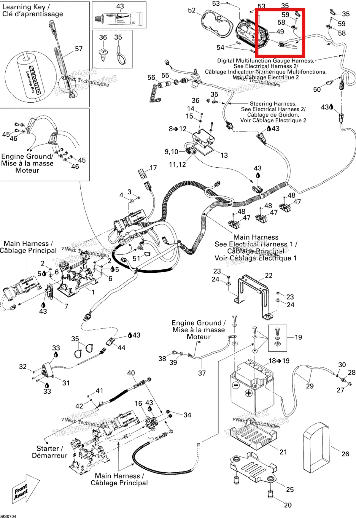 Деталь 278002195 на схеме узла 2007 Sea-Doo RXT Electrical System