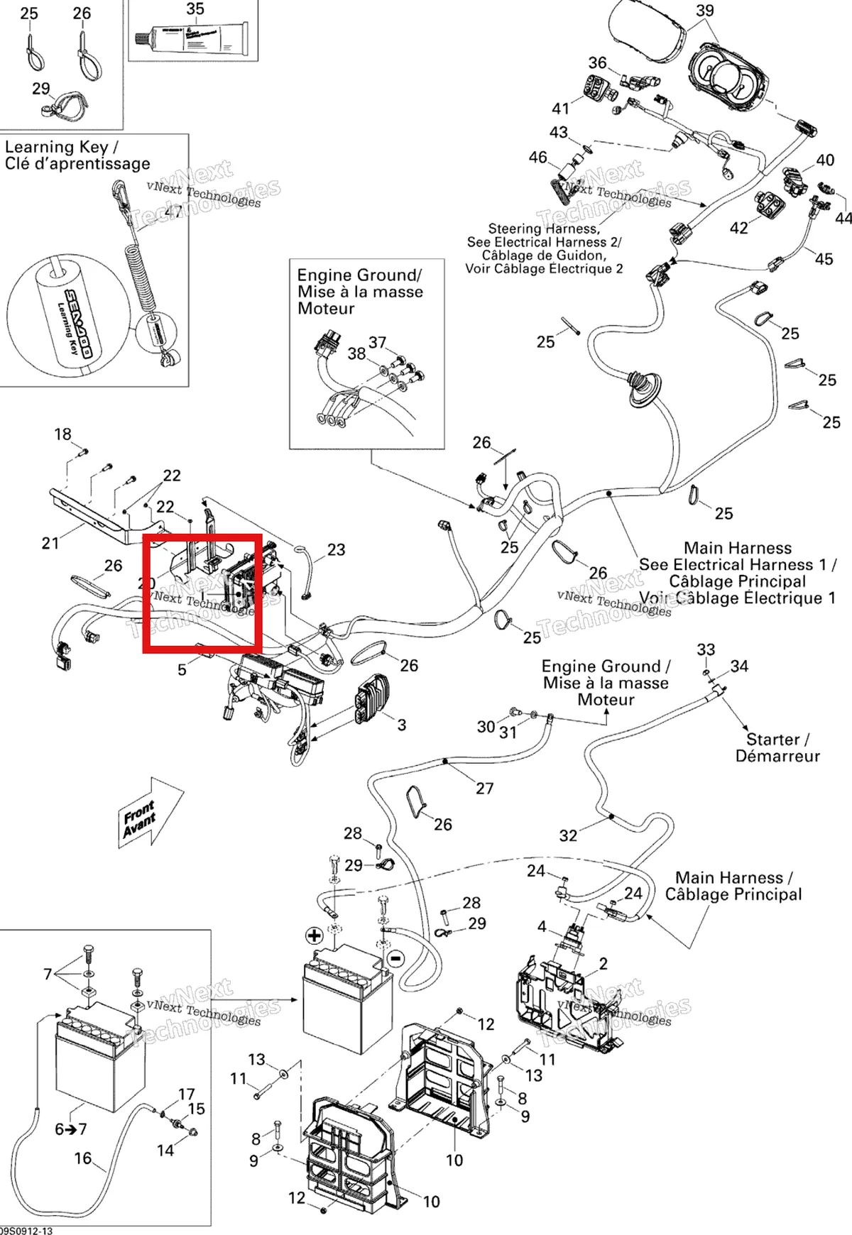 Деталь 278002322 на схеме узла 2009 Sea-Doo GTX LIMITED iS 255 Electrical System
