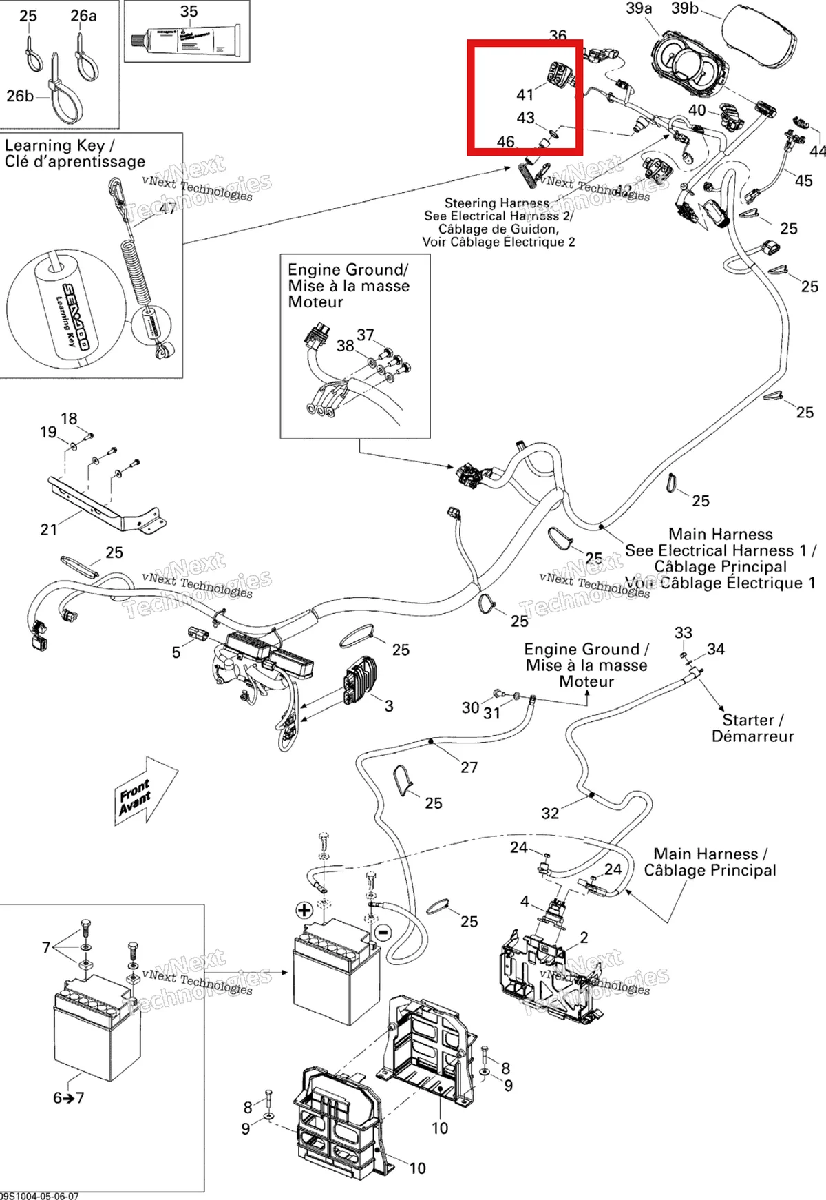 Деталь 278002337 на схеме узла 2010 Sea-Doo RXT-X and X RS 260 Electrical System