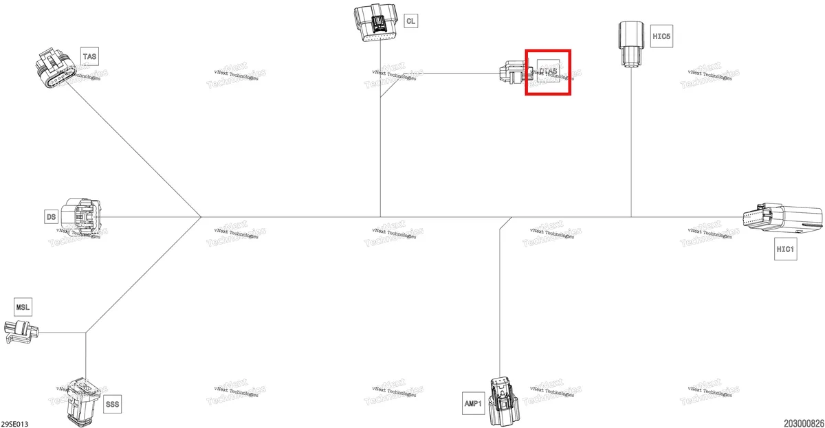 Деталь 278002387 на схеме узла - 25SF - Bright White Electric - Steering Wiring Harness - 278004576