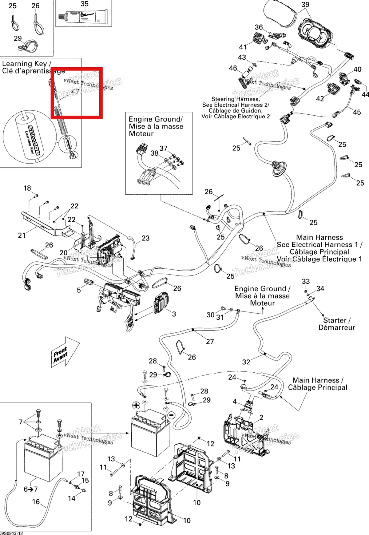 Деталь 278002392 на схеме узла 2009 Sea-Doo GTX LIMITED iS 255 Electrical System