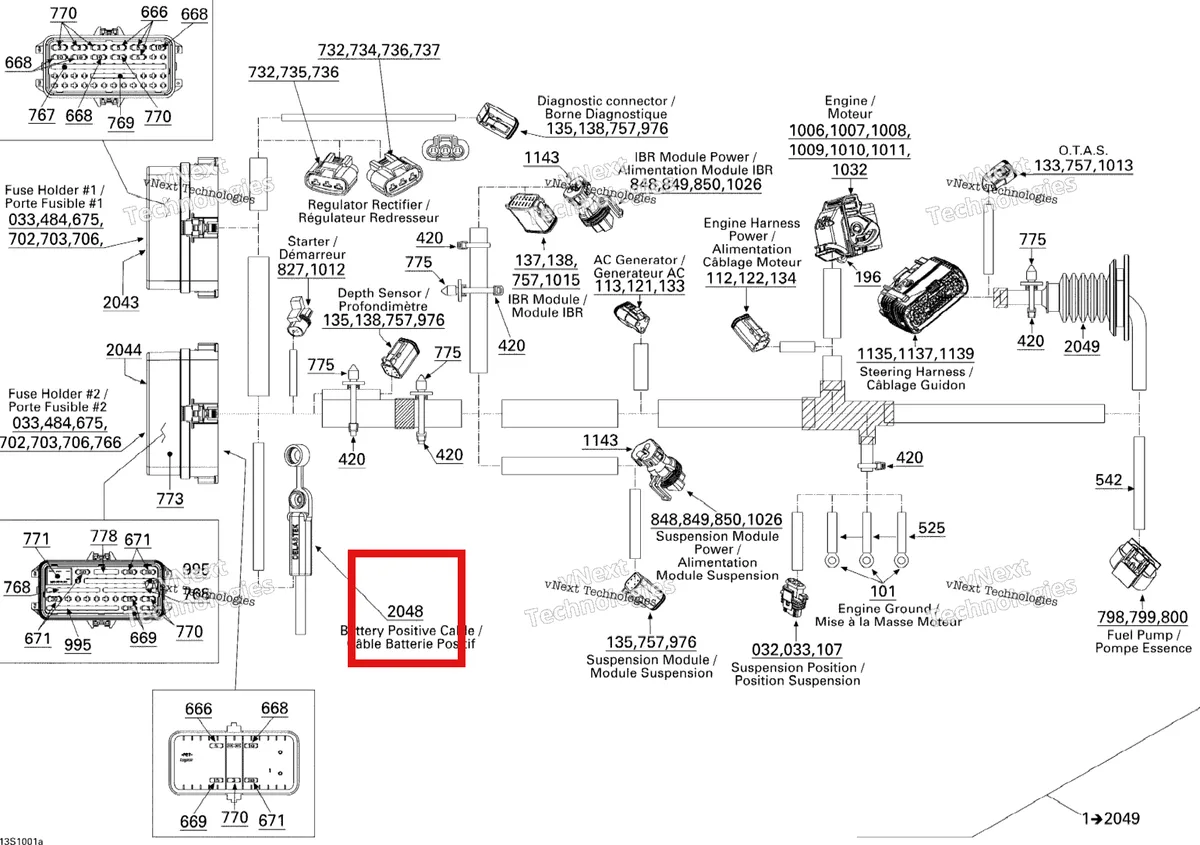 Деталь 278002400 на схеме узла 2010 Sea-Doo GTX LTD iS 260 Electrical Harness 1, Main
