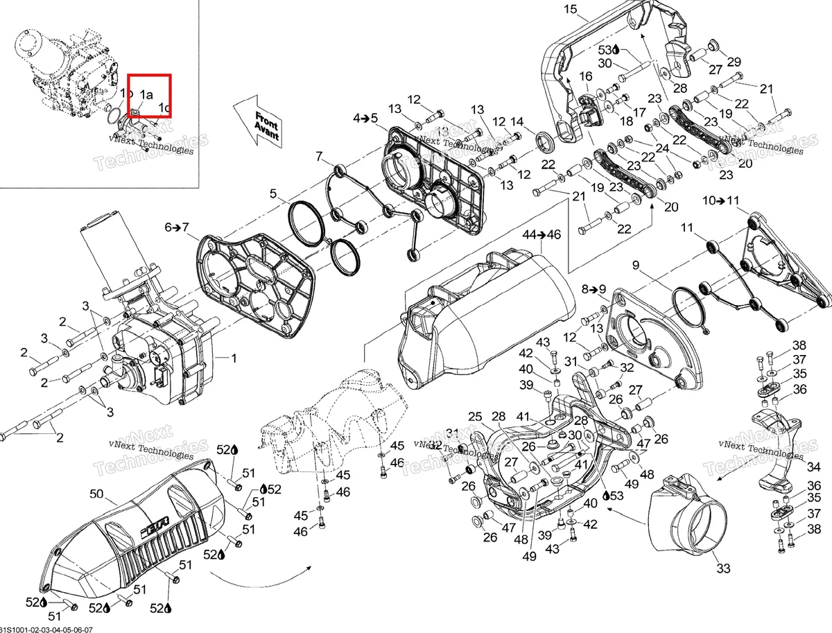 Деталь 278002473 на схеме узла 2010 Sea-Doo GTX LTD iS 260 Reverse