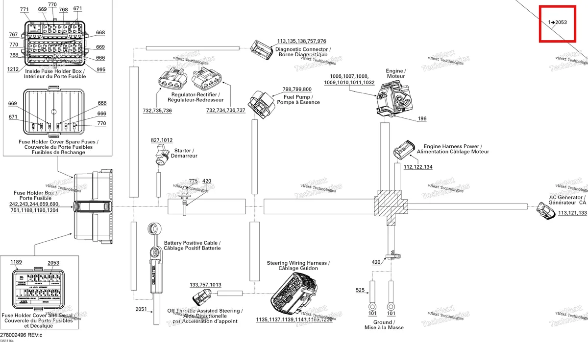 Деталь 278002496 на схеме узла Electrical Harness , Main
